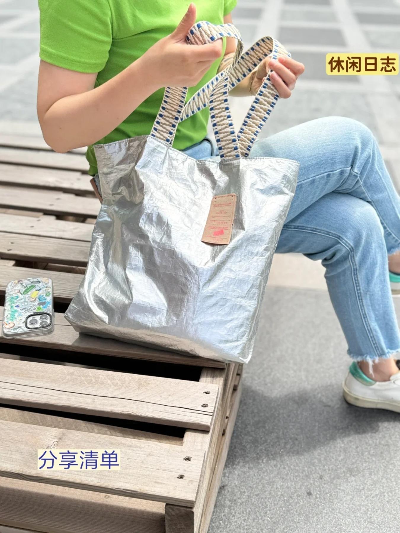 Women's Tyvek Material Shoulder Bag, Fashionable Style Medium Size Waterproof Shopping Bag, Stylish Daily Use Accessory