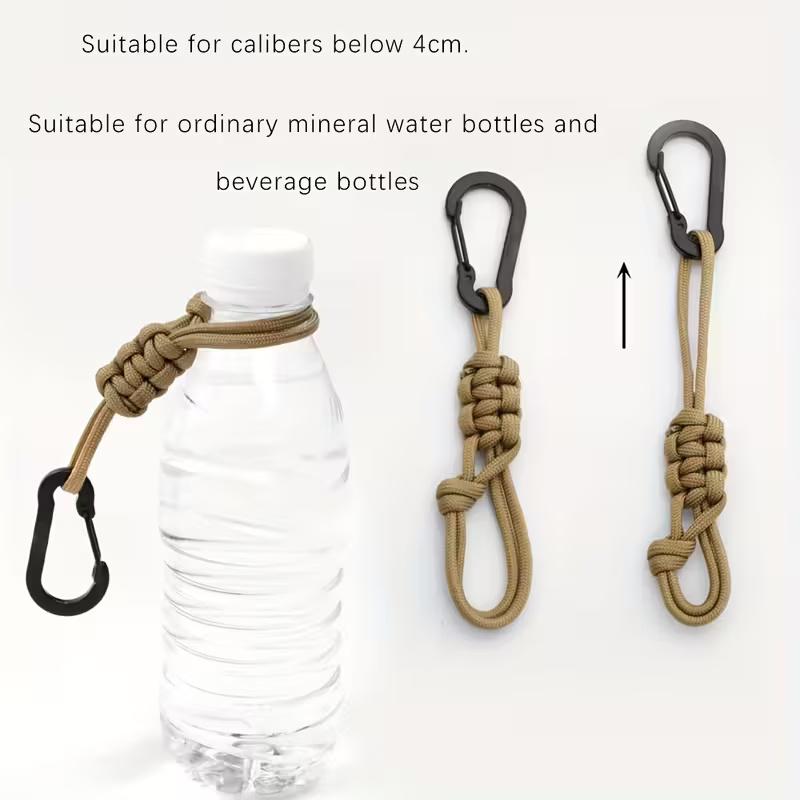 Outdoor Handmade Adjustable Multifunctional Water Bottle Buckle, Umbrella Rope Hat Hook, Universal Keychain, Versatile Hanging Loop, Carabiner For Leash