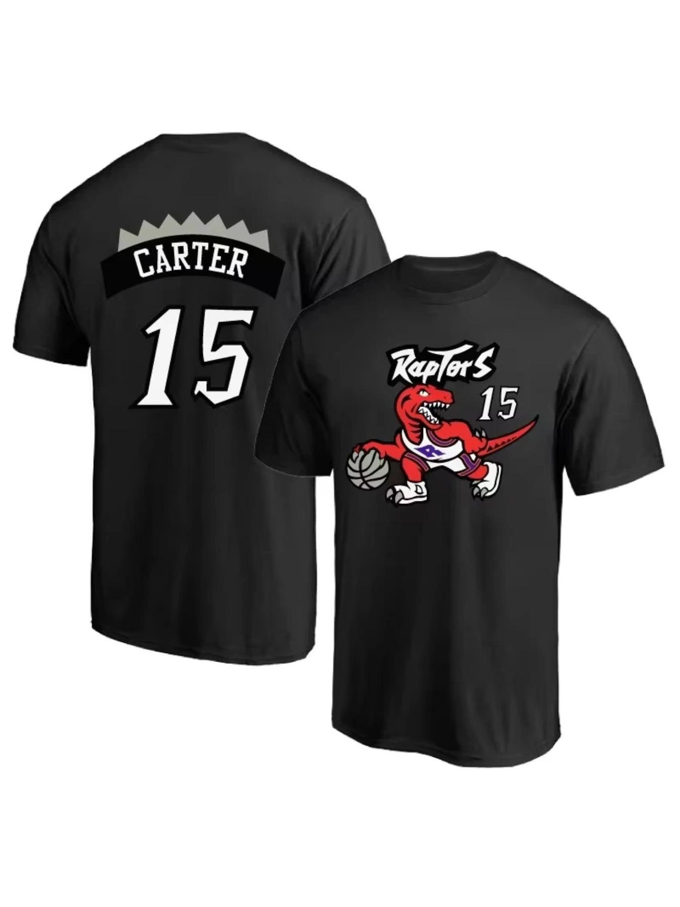 Retro Version Toronto No. 15 Vince Carter Jersey Training Jersey Crew Neck Short Sleeve T-shirt Basketball Sports Streetwear Tee