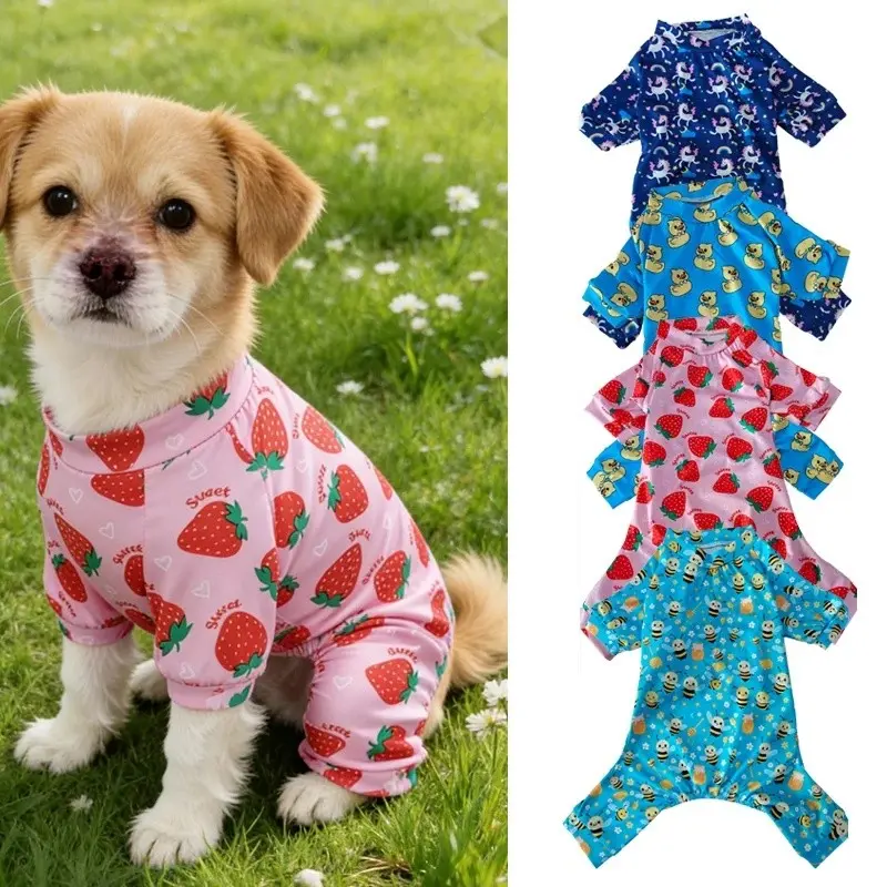 Dog Sleepwear Elastic Full Body Surgical Recovery Pajamas, Ultra Soft Four-Way Stretch Post-Op Set, Suitable for Male and Female Dogs