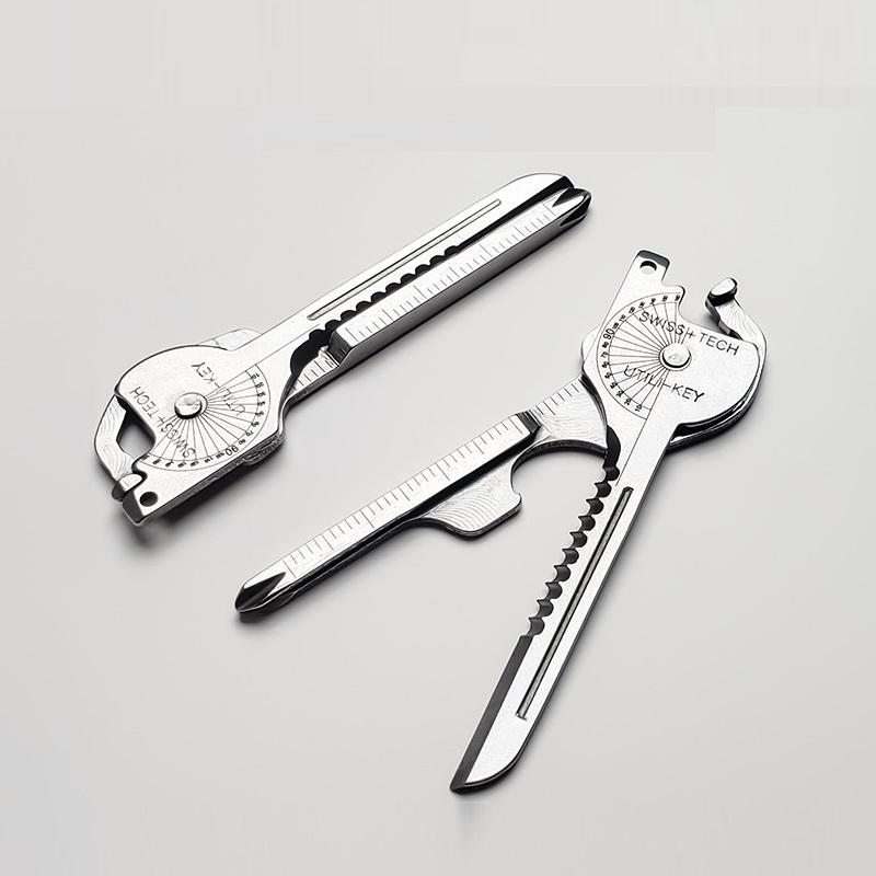 Outdoor Multi-Function Keychain Tool Set, Compact Portable Camping Emergency Kit with Screwdriver Bottle Opener, Essential Survival Gear, EDC Multi Tools, Lightweight Tools, Stainless Steel Tools