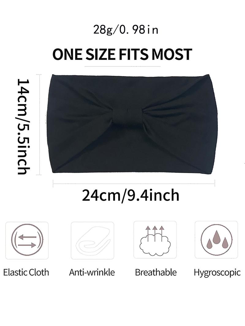 4pcs Paisley Pattern Knot Design Hair Band, Boho Wide Elastic Hair Band for Gym Workout, Hair Accessories for Yoga Wear, Knotted Headband