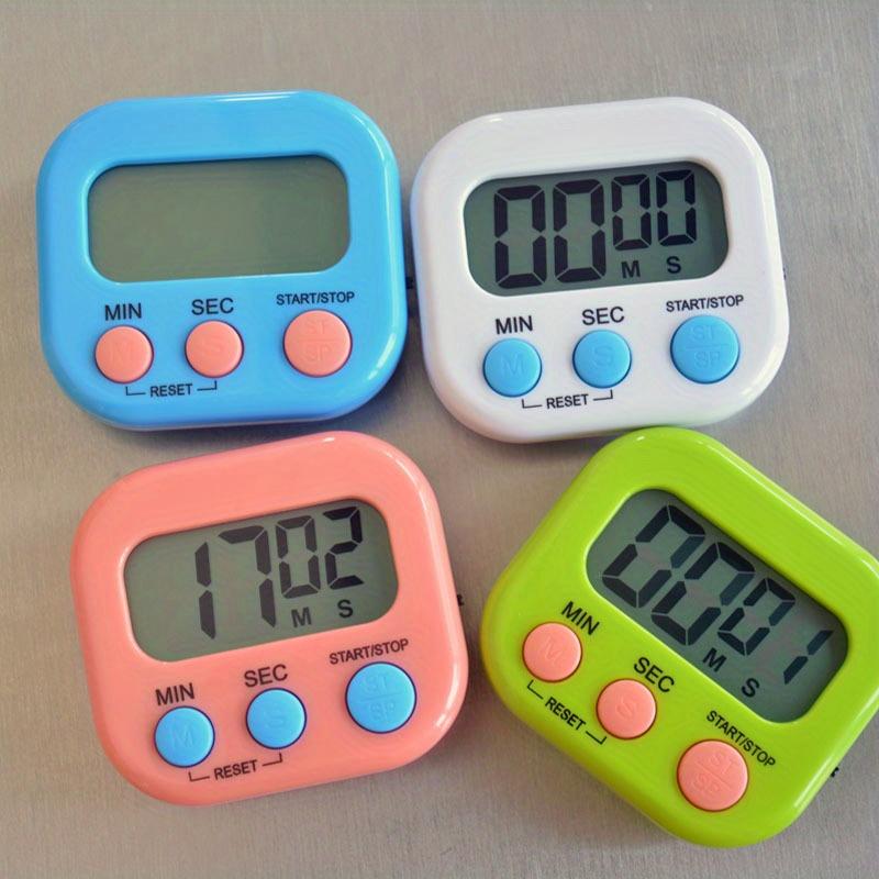 1 piece, multi-function electronic timer, magnetic digital timer, Stainless steel timer, large LCD display, bell/mute switch countdown timer, widely used in breaks, cooking, gyms, timer gifts, apartment essentials, kitchen accessories