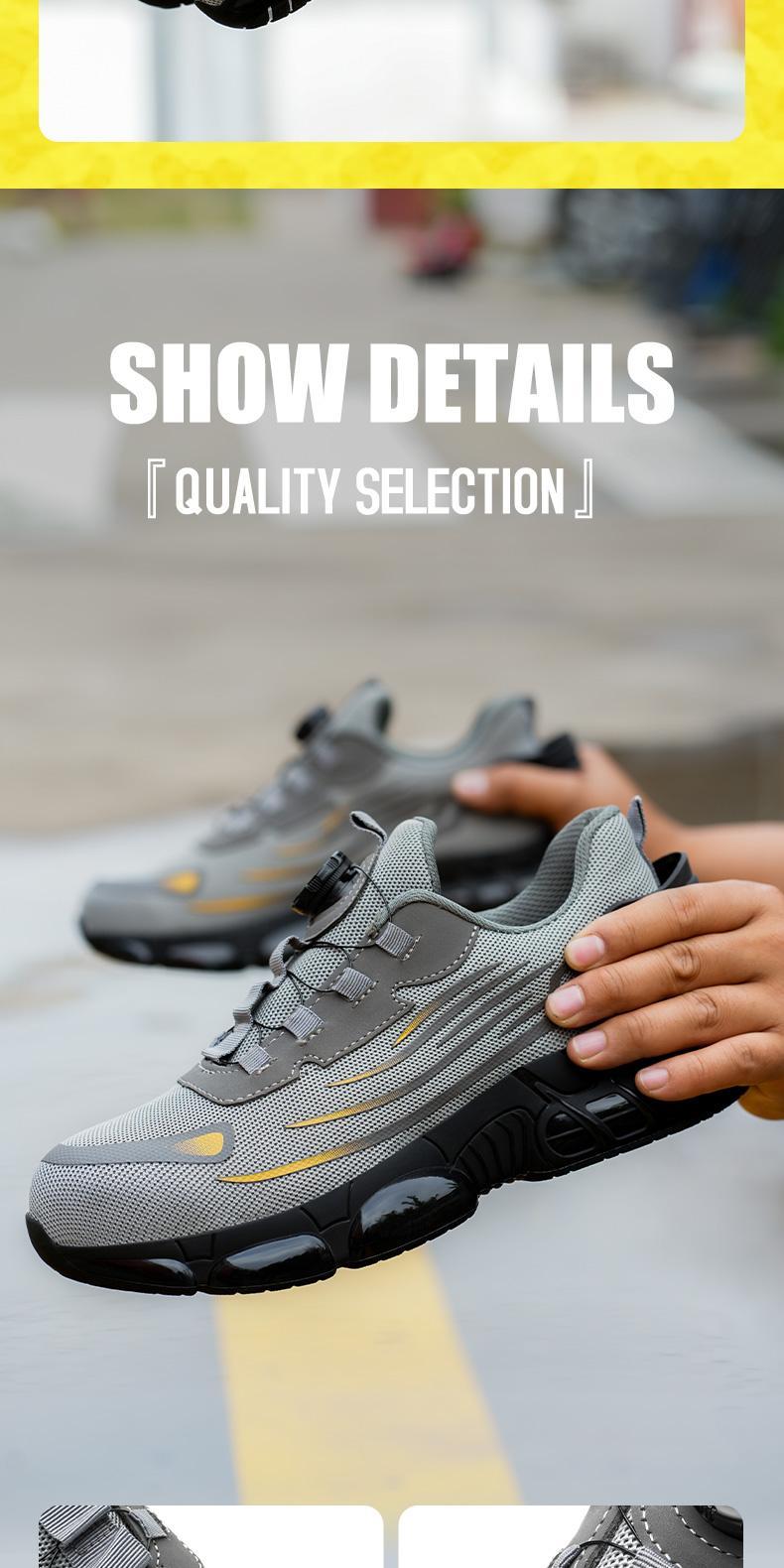 QINGRUIPAI Men's Steel Toe Work Shoes - Breathable Mesh Shoes, Slip-Resistant EVA Sole, Durable Elastic Closure, Striped Design, All-Season Fit, Ou Safety Boots tdoorfun Fathersdaygift steel toe shoes men zapatos para trabajo, QINGRUIPAI Men's Steel Toe Work Shoes - Breathable Mesh Shoes, Slip-Resistant EVA Sole, Durable Elastic Closure, Striped Design, All-Season Fit, Ou Safety Boots tdoorfun Fathersdaygift steel toe shoes men zapatos para trabajo,