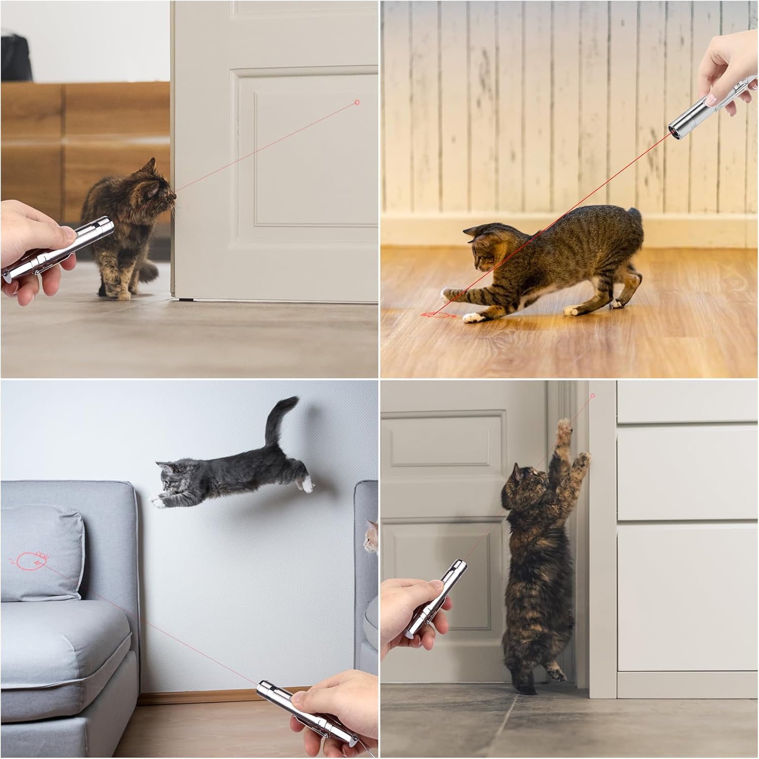 Laser cat toy, suitable for indoor play, 5 adjustable modes, interactive pet training light and movement toy, fun gift, suitable for cats, dogs, kittens, puppies and small pets.