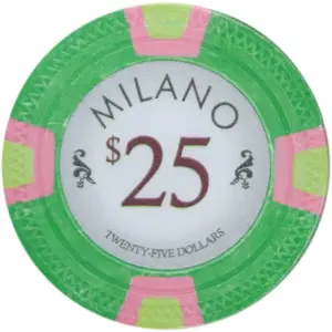 Milano Casino Grade 10-gram Clay Poker Chip Pack of 50