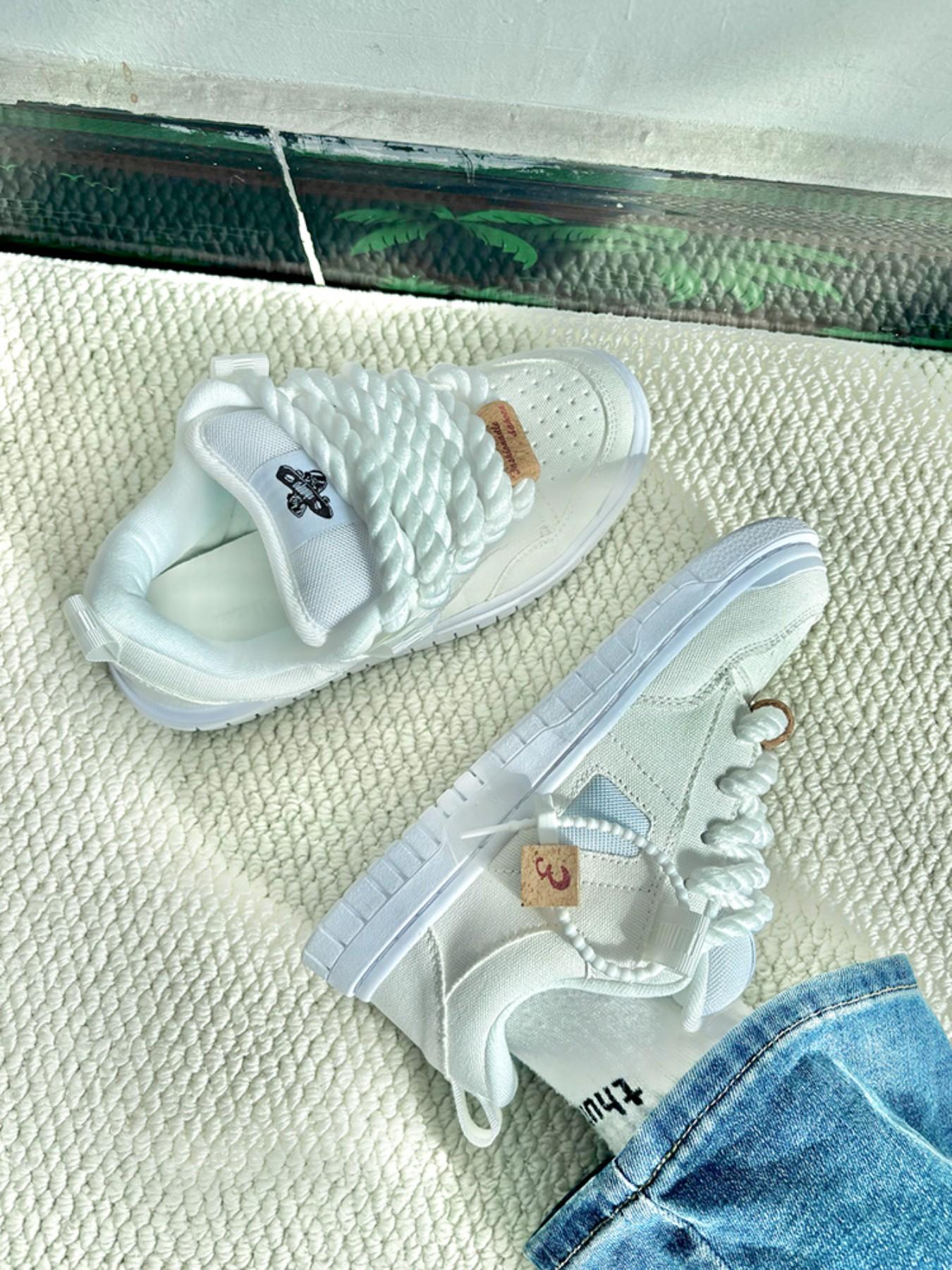 Men's Casual Canvas Shoes, Round Toe Flatform Sneakers, Anti-Slip Rubber Sole, Medium Width, All Seasons, Couples' Fashion Footwear