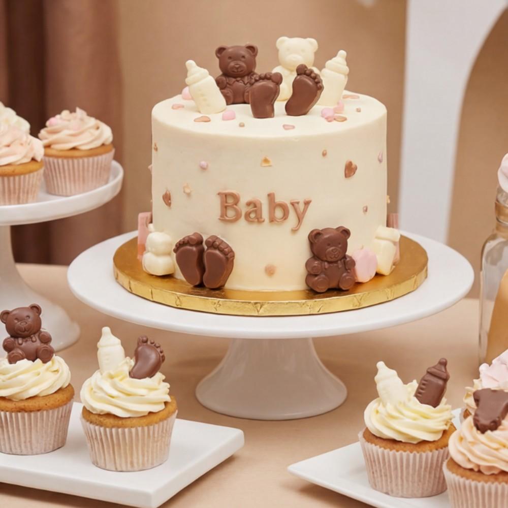 3pcs Silicone Molds Set, 36-Hole DIY Chocolate Candy Cake Decorations, Bear Bottle Foot Shape, Perfect for Baking & Crafting