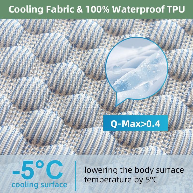 2/3 pcs waterproof and cool mattress cover, Cooling mattress protector, Bed protector, cool and breathable mattress cover, anti sweat, anti stain, anti pet scratch, suitable for hot sleepers and night sweats, multiple sizes and colors