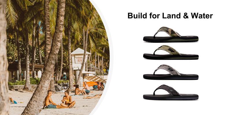 ALEADER Mens Canvas Flip Flops Summer Comfortable Slippers Walking Shoes Home Shoes Fashionable Classic Versatile