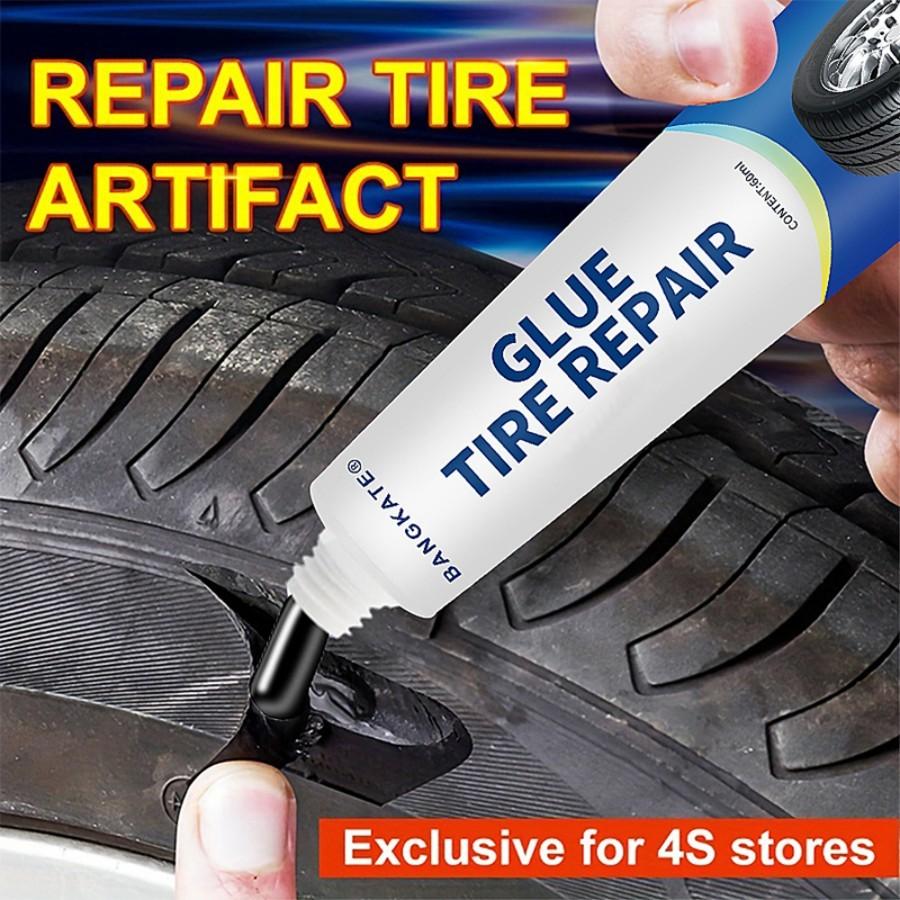 Rapid Tire Repair Glue Set, Quick-Durable Solution for Car & Bike Tyres, Universal Fit Design, Easy Application Process, Includes Tools