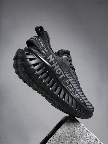 Men's Large Size Comfortable Outdoor Casual Shoes, Unique Design, Textile Lining, Rubber Sole, Fashion Element, Perfect for Sports Enthusiasts, Athletic Sneaker