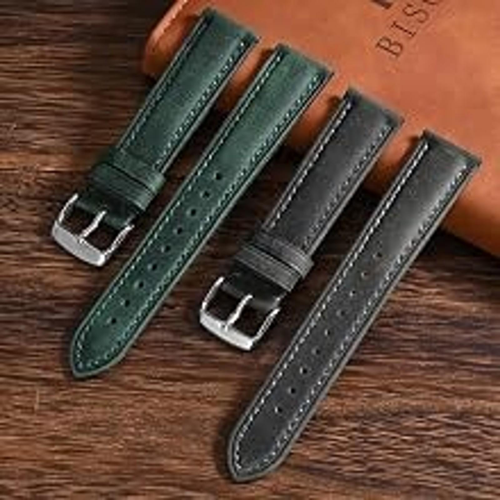 Vintage Leather Replacement Watch Strap Bracelet, Band Width 14mm-24mmGift