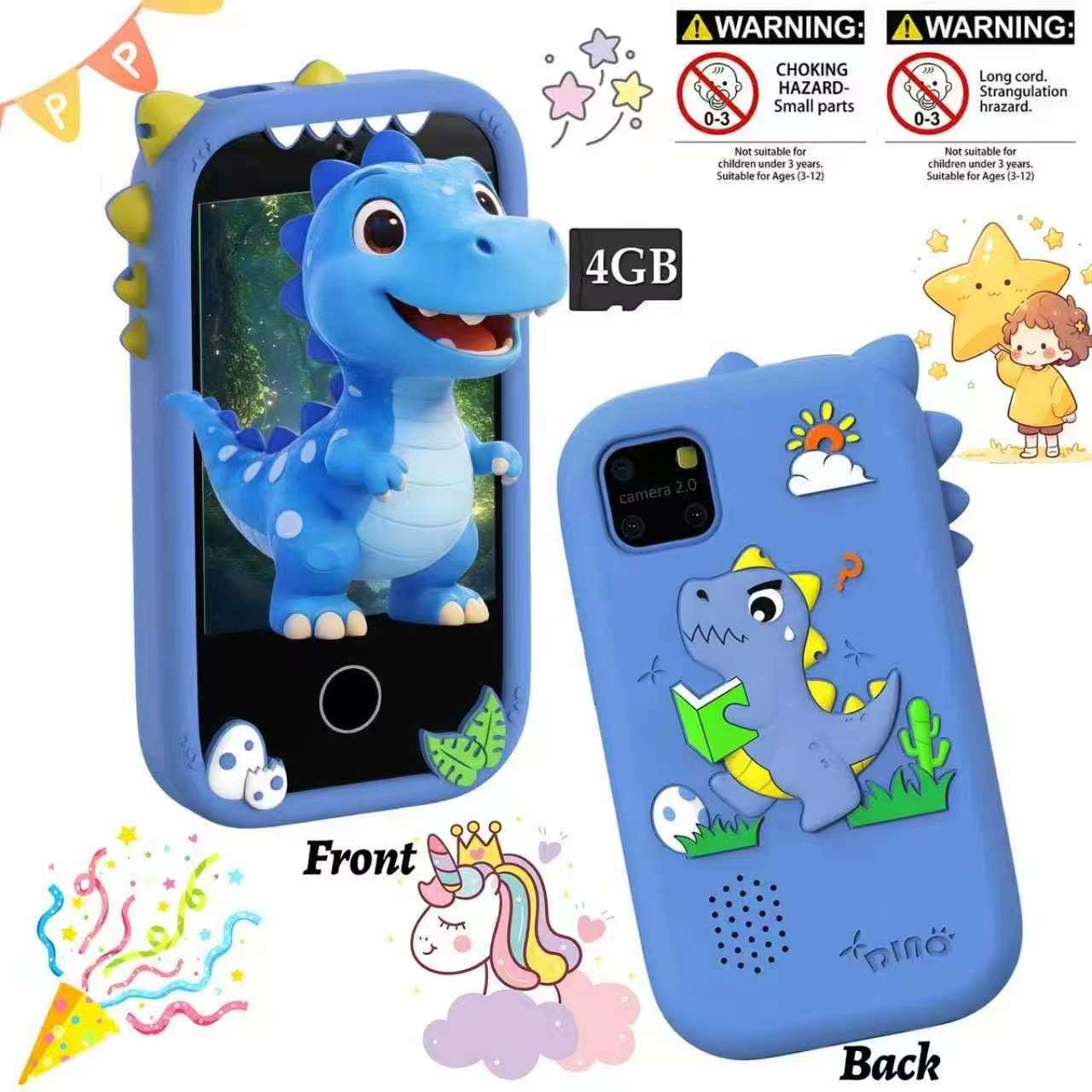 Kids Smart Phone Touch Control Design With Dual Cameras For Photo Taking Great Gift For Kids Birthday