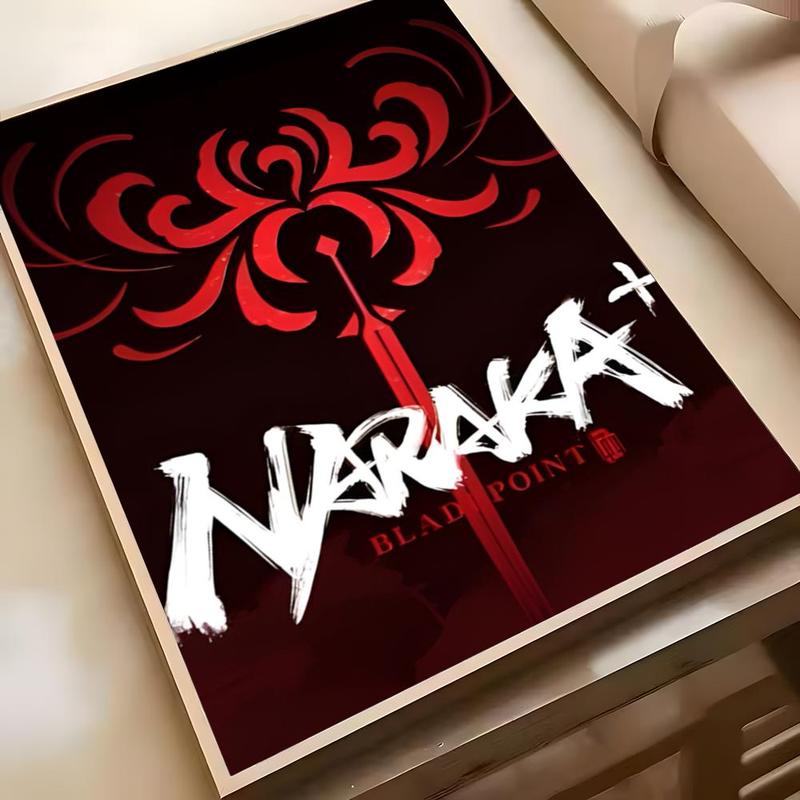Martial arts Action game N-Naraka Bladepoint Poster Wall Prints for Living Room Bedroom Office Home Decoration Gift decoration for bedroom bar parlor home decor gift fade-Resistant, Non-sticky, vibrant  Anime Movie Wall print poster
