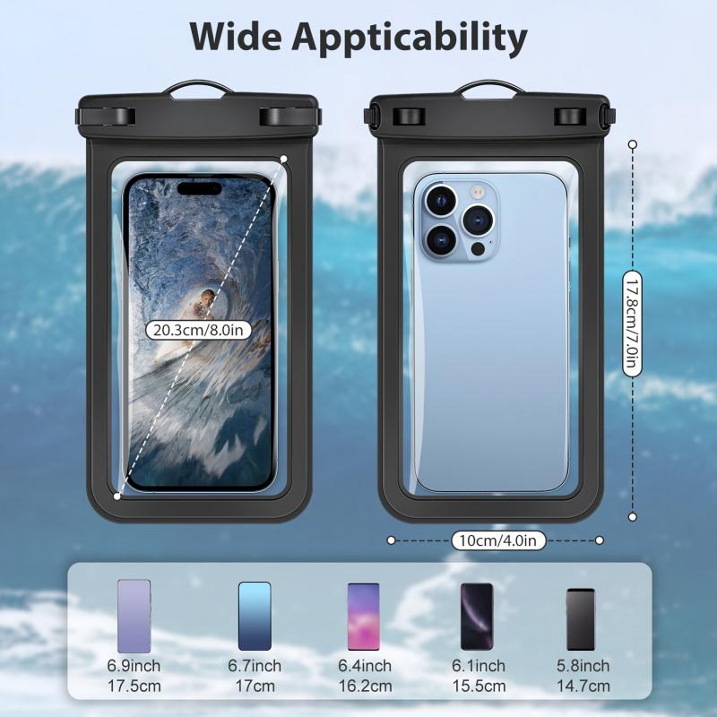 1 Piece Waterproof Phone Pouch - 7-Inch Waterproof Phone Case, Compatible with iPhone 17 Pro, 16, 15, 14, 12, 11 Pro Max, XS Plus, Fits XIAOMI 17 Pro Mobile Phones, Dry Phone Bag for Rafting, Skiing, Water Activities and Beach Trips (Model: DM664)