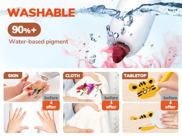 JoyCat Click Washable Markers with Retractable Tips, Ideal Arts and Crafts Supplies, Coloring Markers, Water Color Marker, Ideal Gifts for Kids&Adults