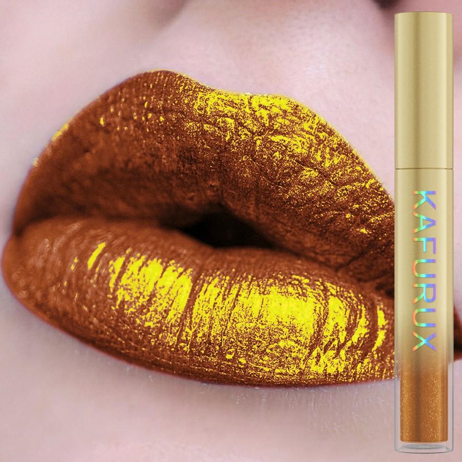 Special Gold Glitter Lipstick, Liquid Lip Gloss, Long-Lasting Metallic Color, Bold Makeup, Daily Wear, Gothic Cosplay, High Pigmentation