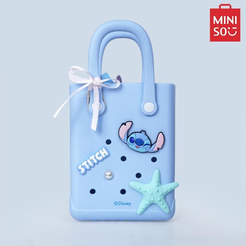 Disney Stitch Series Mini Lunch Tote Bags - Cute Hole Design, Two Color Options (Pink & Blue), Compact & Stylish, Perfect for Daily Use & Collectors Convenient Variety Versatile Trendy Practical Durable tote bags baby boy stuff