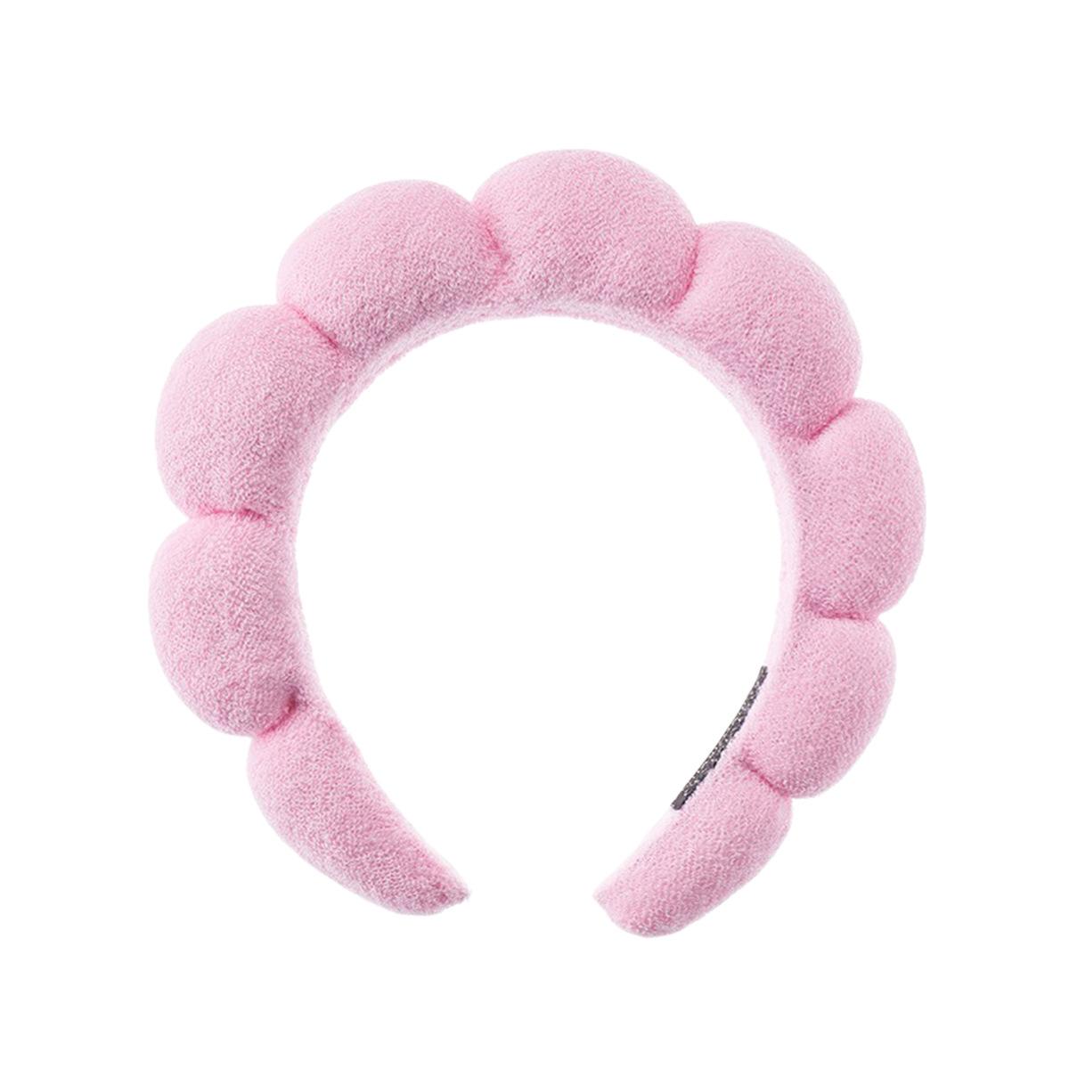 Puffy Cloud Makeup Headband, Soft High‑Crown Synthetic Sponge Fabric, Unisex Anti‑Slip Hair Band, One Size Comfort Accessory for Skincare And Face Washing Routines