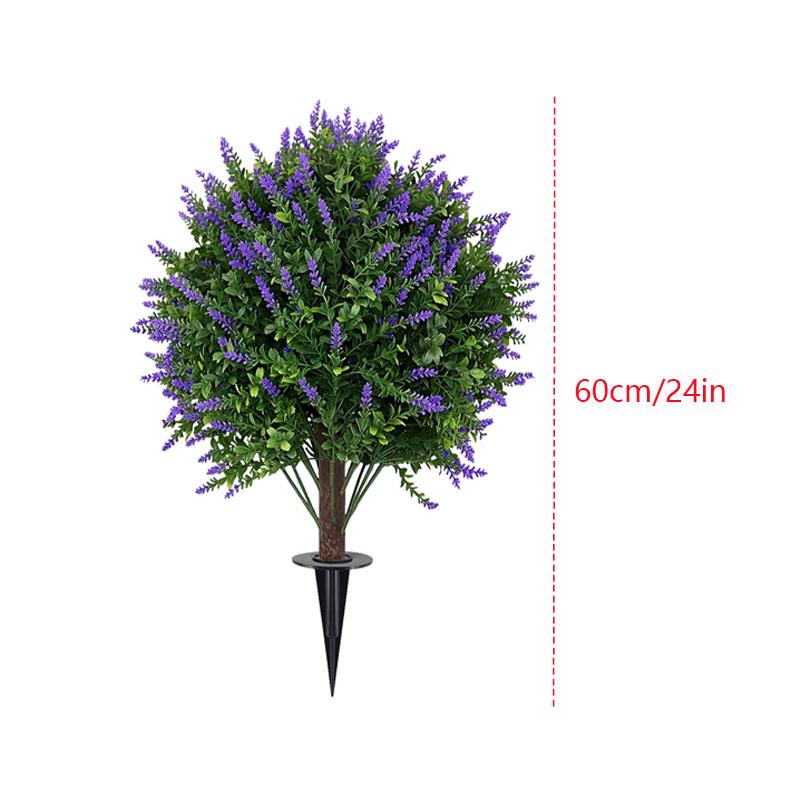 Artificial lavender spherical direct-pull artificial flower with ground nails, suitable for outdoor gardens, indoor potted plants, porches, artificial flowers, flower garlands, green plants, Artificial faux greenery, Artificial Flower Arrangements