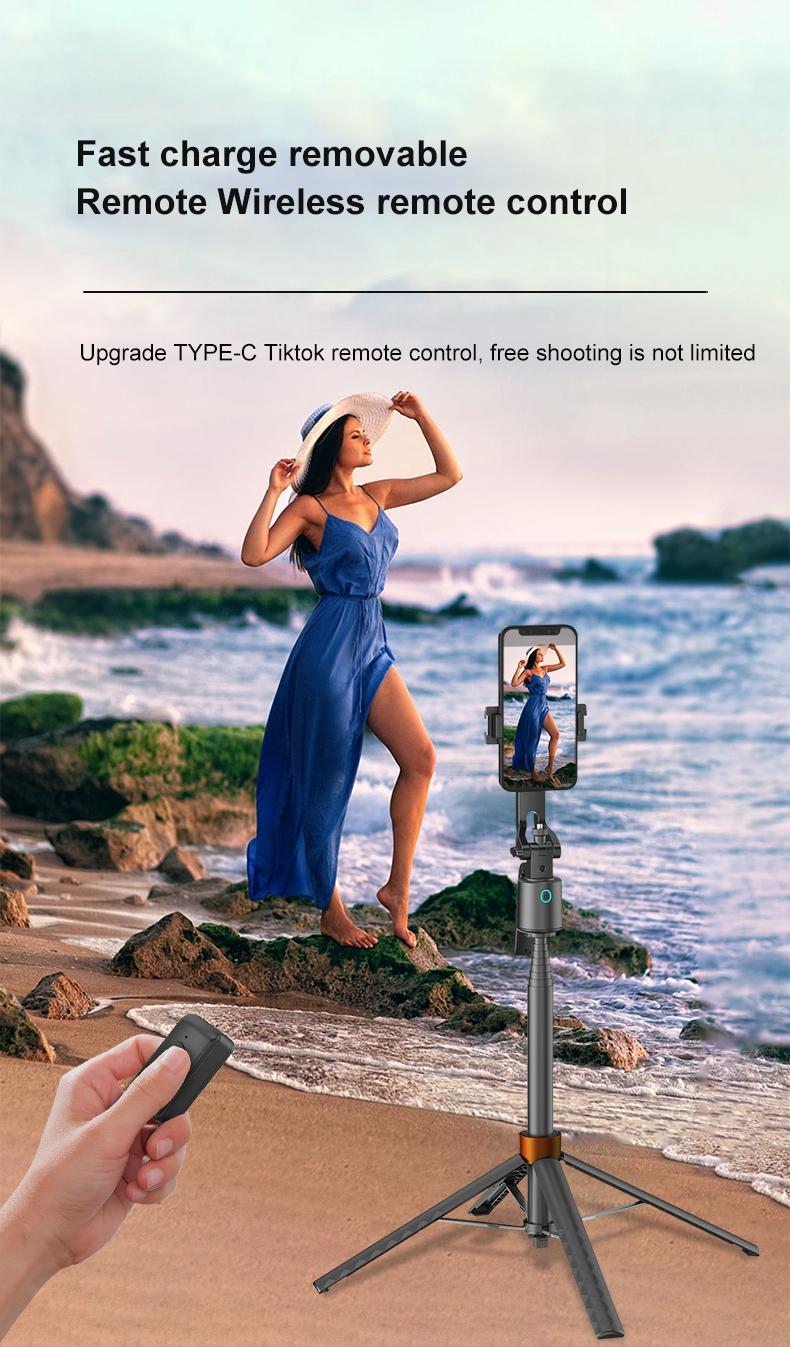 Extendable Selfie Stick Tripod with Remote, Portable Phone Stand for Travel & Vlog, Ideal for Capturing Perfect Shots On-The-Go