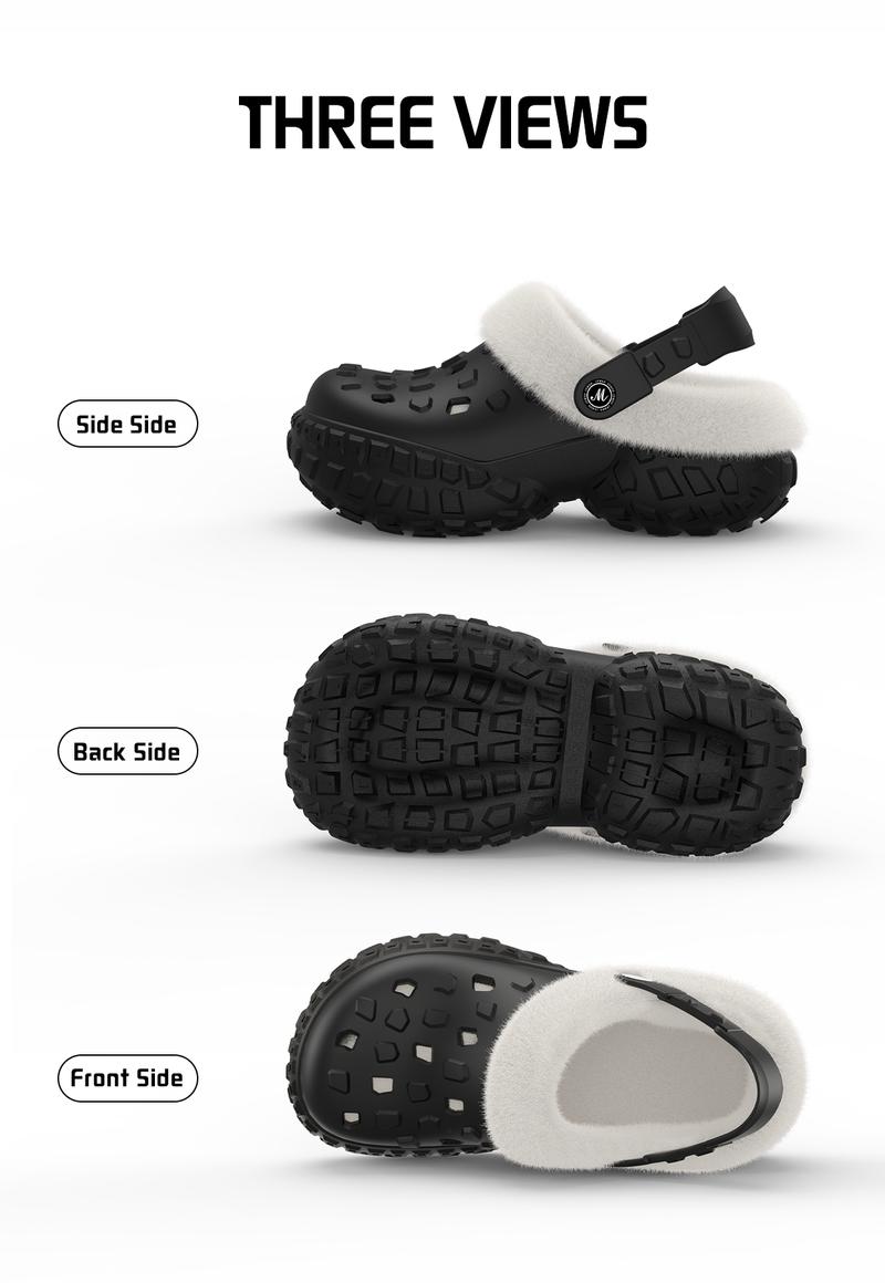 YASSIA Titan Series Plush Slippers | 5cm Street-Style Warm Slides