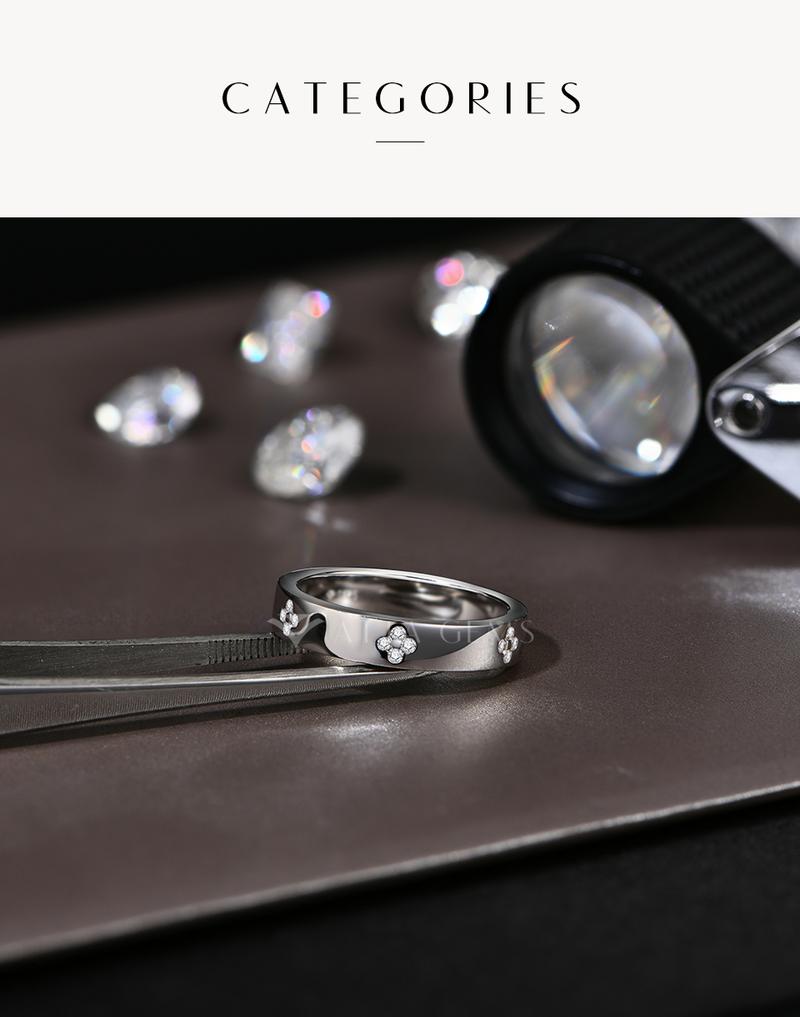 1.25mm Simple Style D VVS1 Synthetic Moissanite Ring For Women 925 Sterling SIlver Birthday Gift Engagement Wedding Blackfriday R128