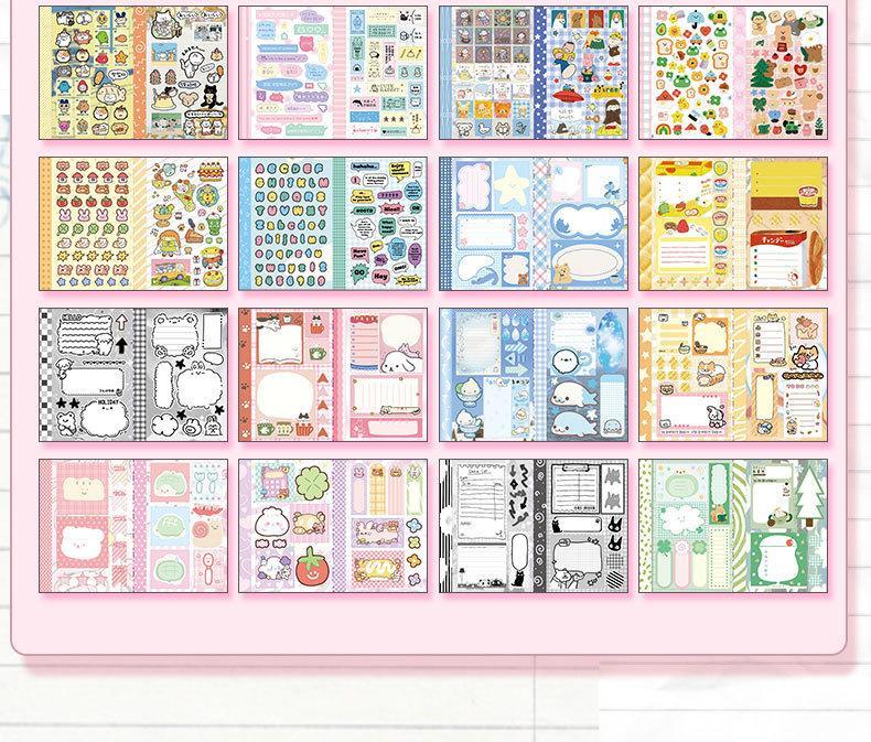 30Pcs Cute Sticker Book Laptop Decorative Stickers Aesthetic Scrapbooking Journaling Stickers Kids Gift Korean Stationery