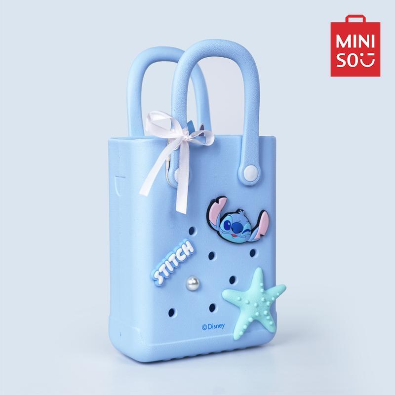 Disney Stitch Series Mini Lunch Tote Bags - Cute Hole Design, Two Color Options (Pink & Blue), Compact & Stylish, Perfect for Daily Use & Collectors Convenient Variety Versatile Trendy Practical Durable tote bags baby boy stuff