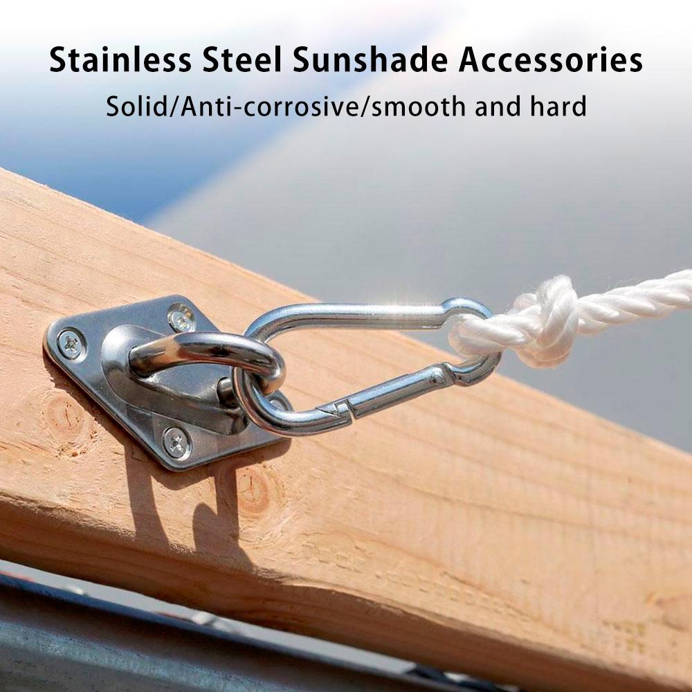 Awning Install Attachment Set Heavy Duty Sun Shade Sail Stainless Steel Hardware Kit for Home Garden Sunshade Outdoor Fixing Accessories