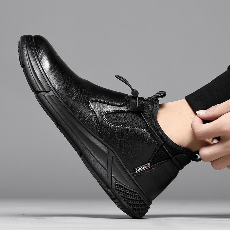 Water Proof Safety Work Shoes For Men Steel Head Leather Boots Male Footwear Indestructible Construction Work Shoes Black steel toe work boots for men