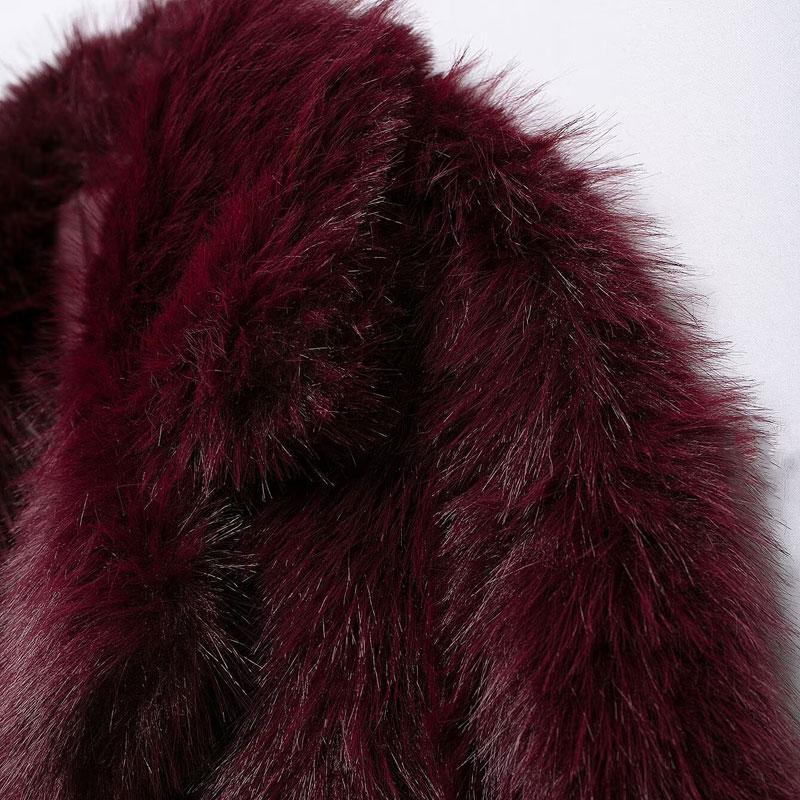 Women's Plain Faux Fur Jacket, Casual Fitted Jacket, Collar Padded Warm Coat, Winter Party Luxury Layered Outerwear, Casual Daily Wear