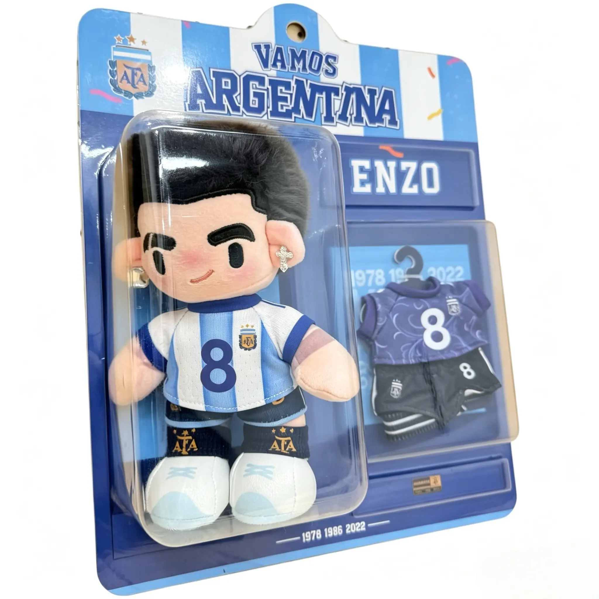 Official Argentina National Football Team Messi Plush Keychain Doll, Perfect Gift for Fans, Collectible Item for 2026 Usmnt Support