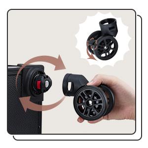 Joligrace Rolling Makeup Train Case Professional Cosmetic Trolley Nail Polish Organizer with 2 Large Drawers, Makeup Pouch for Artists Nail Technician Salon Cart Trunk Black