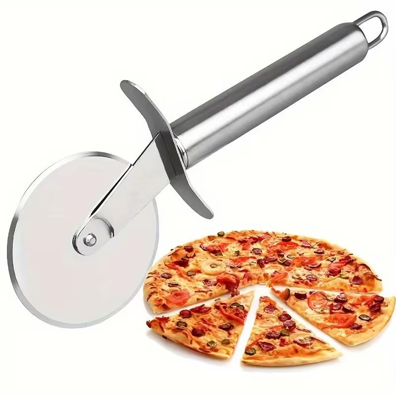 Stainless Steel Pizza Cutter, Sharp Rotating Blade, Ergonomic Non-Stick Handle, Easy Cutting for Pizza, Cheese, Dough, 1pcs