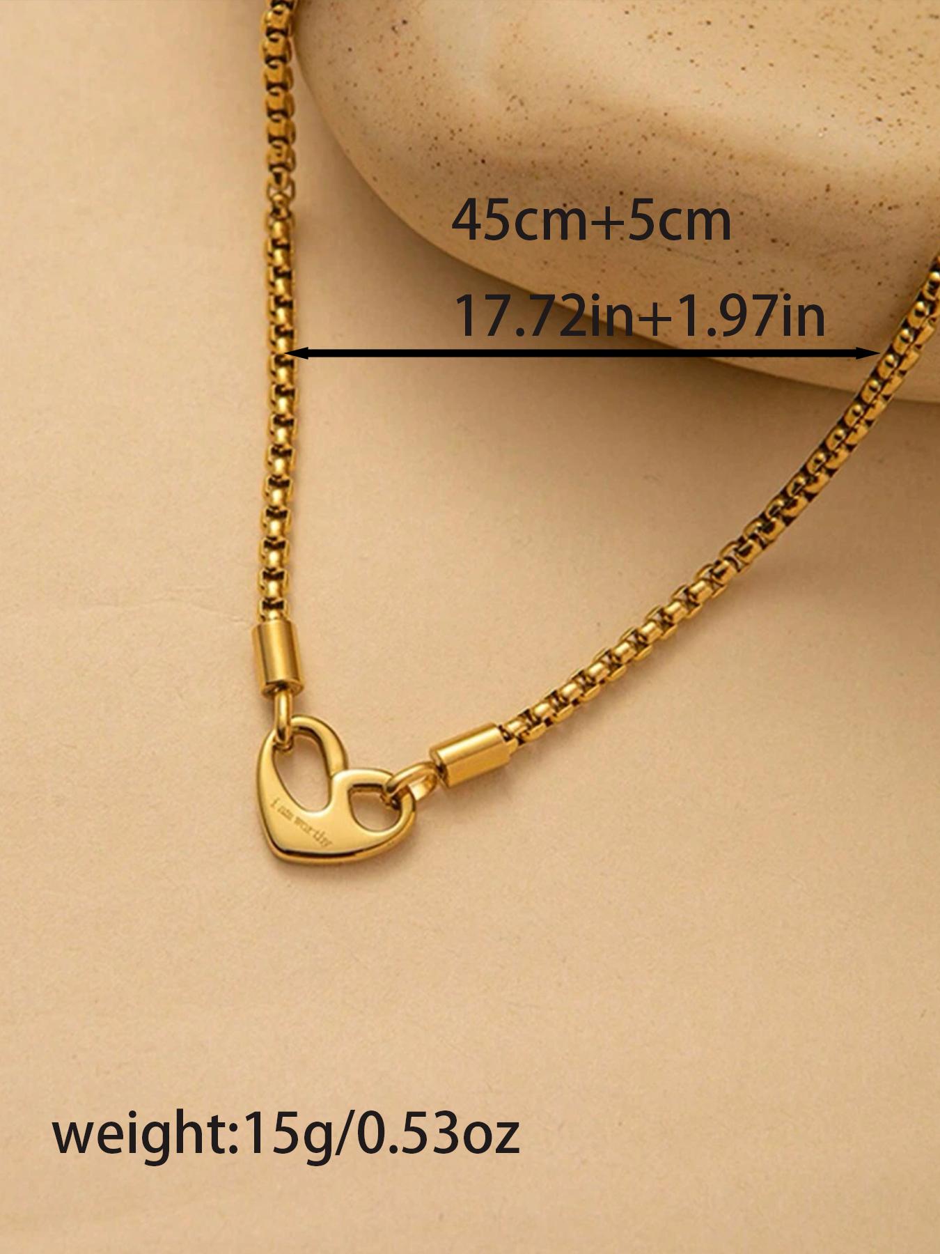 Stainless Steel Heart Pendant Necklace, Fashion Jewelry for Party, Daily Clothing Decor, Trendy All-match & Exquisite Jewelry for Birthday Gift, Heart Design Necklace