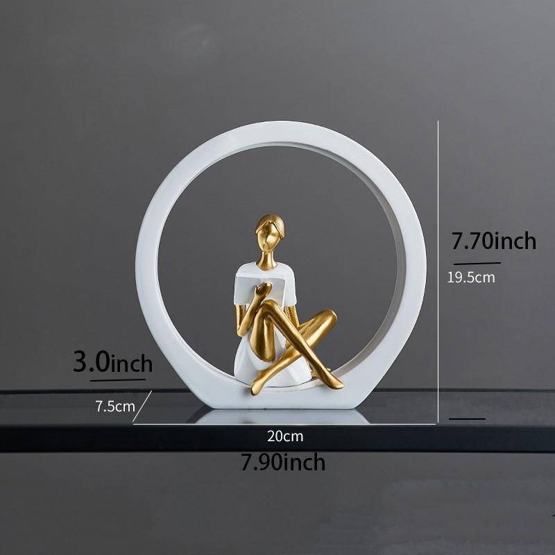 Luxury Figurine Decorative Piece, Ideal for Living Room TV Stand, Bar Cabinet, Office, Study Room, Perfect Gift Idea