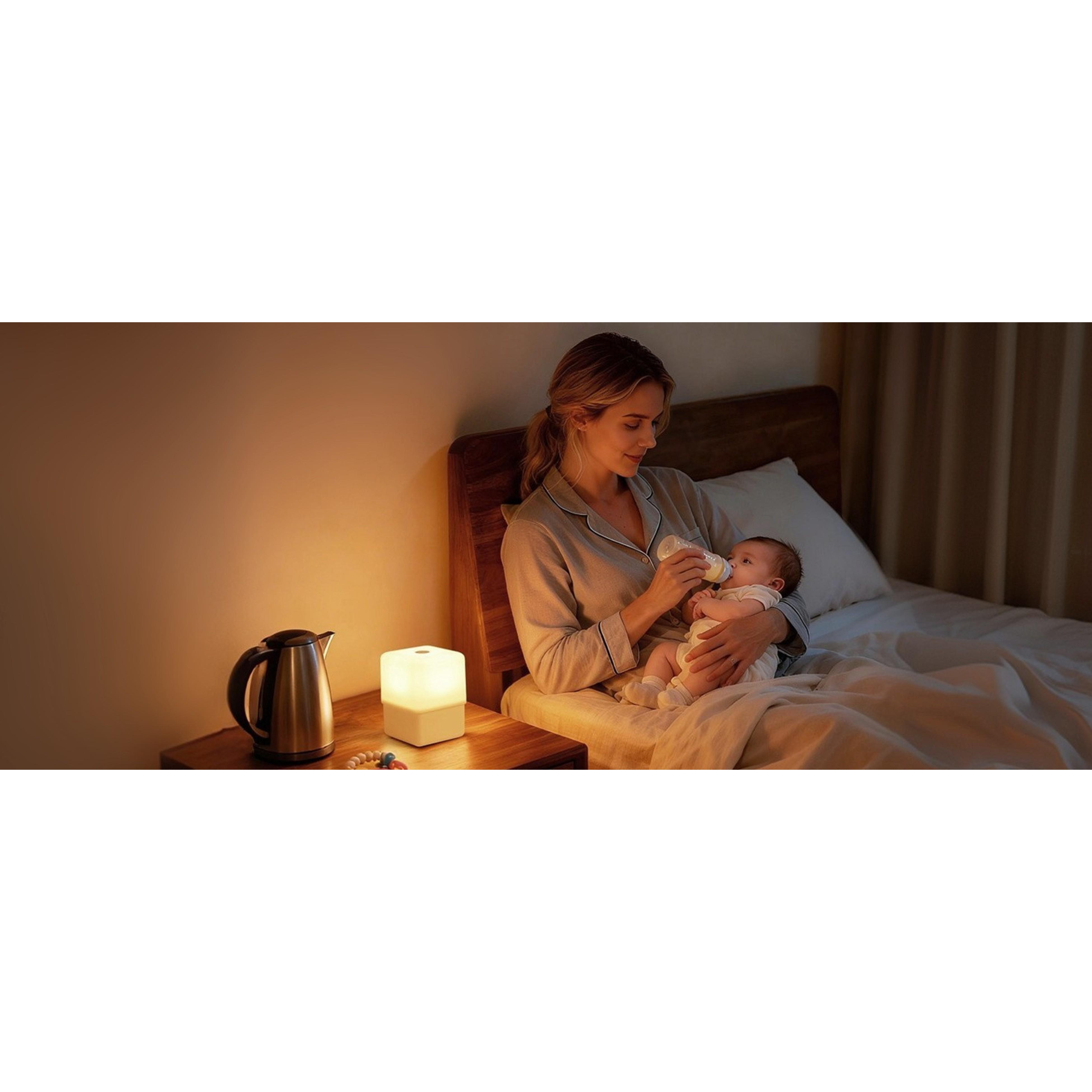 Touch Lamp for Nightstand, Cordless Warm Night Light for Baby Nursery/Sleep Aid, Dimmable 2600K Amber, 2000mAh Rechargeable, Small Bedside Nightlight for Kids and Adults' BedroomGift