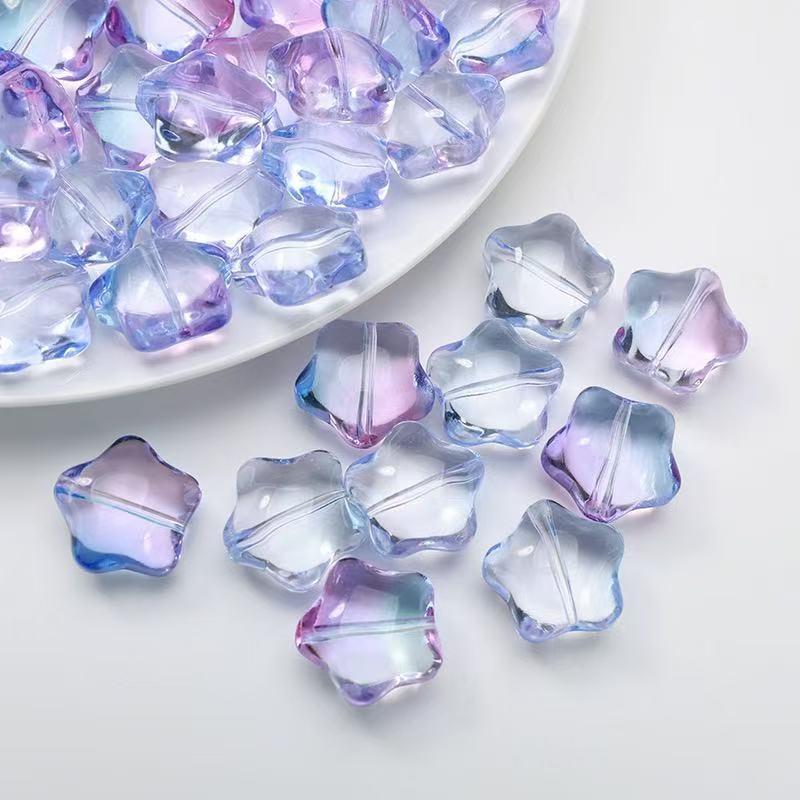 16mm Medium Hole Star Pendant, Fat Star DIY Jewelry Accessories, Loose Beads, Vintage Style, Perfect for Crafting and Decorations