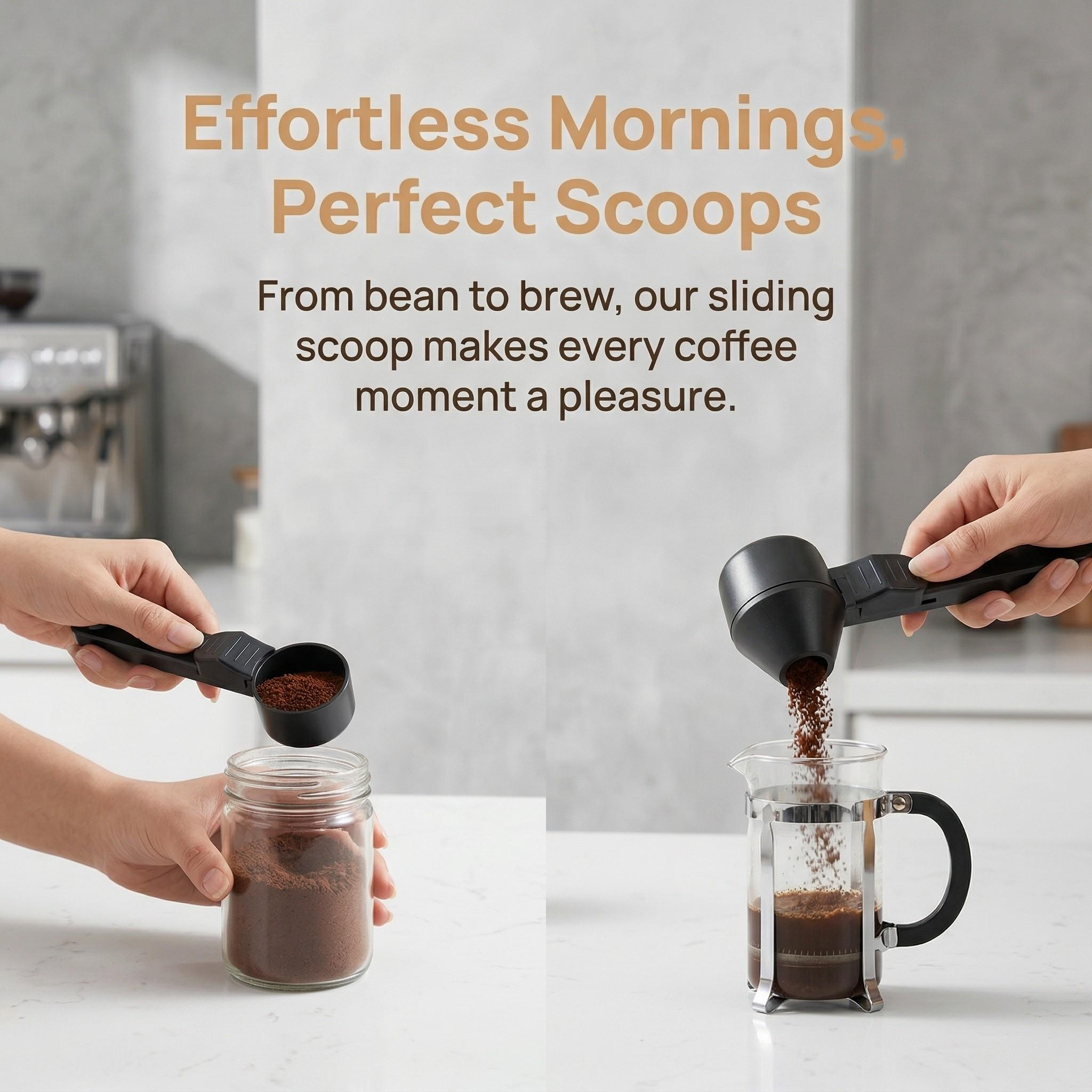 Creative Coffee Scoop with Long Handle, Large Capacity Leak-Proof Round Spoon, Innovative Coffee Measuring Tool, Perfect for Baristas & Home Use