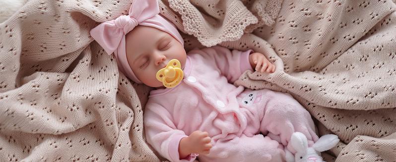 BABESIDE 12/17/20 Inch Lifelike Reborn Baby Dolls Soft Full Body, Realistic Baby Doll Sweet Sleeping Soft Vinyl Real Life Baby Dolls Cute Girl with Toy Accessories Gift Set for Kids Age 3+