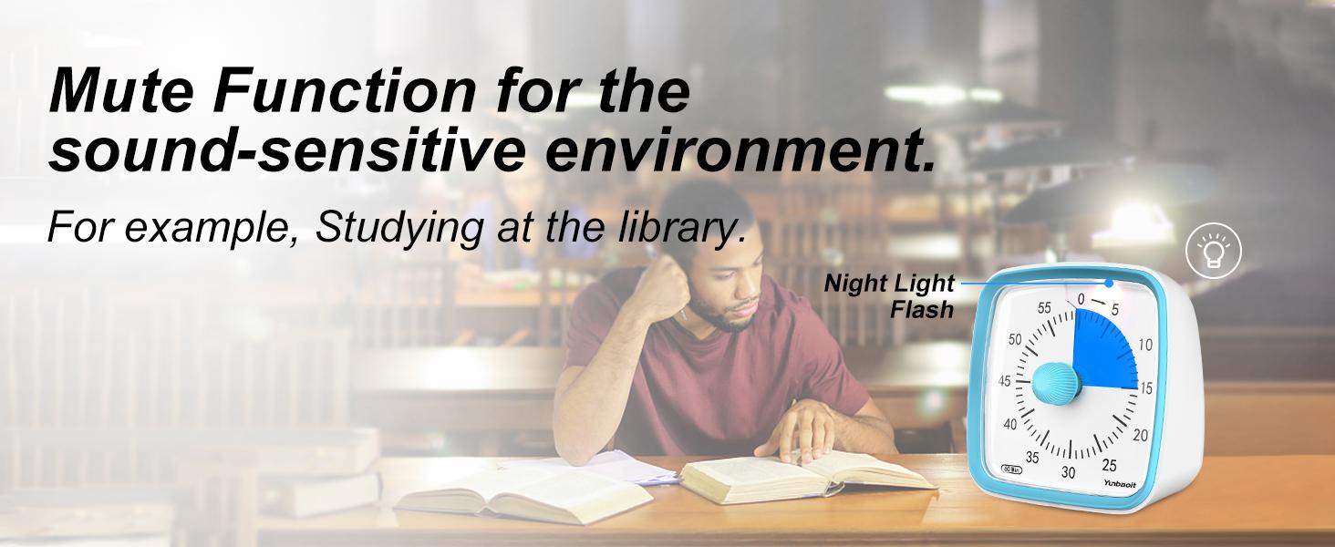 【mothersdaygift】Yunbaoit Night Light 60 Minute Silent Countdown Timer for Office Classroom Kitchen Modern Pastel Visual Timer Boost Concentration Productivity
