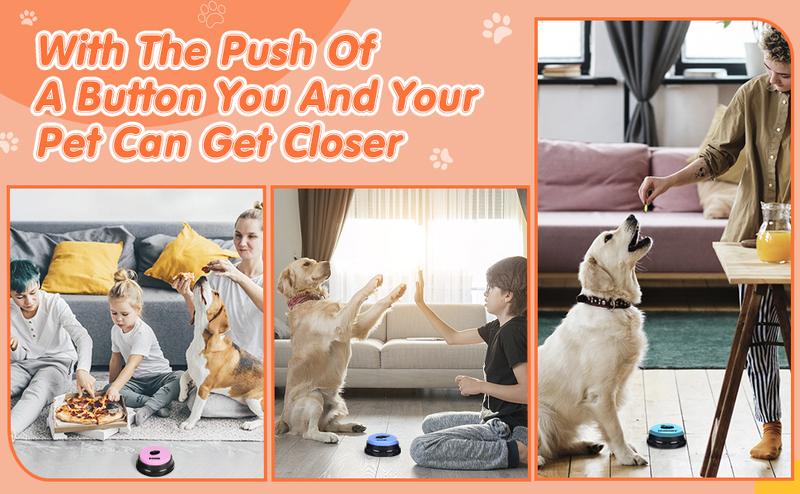 EVERBETTERUS Voice Recording Button 6 Color Dog Buttons for Communication Pet Training Buzzer 30 Second Record & Playback, Funny Gift for Study Office Home 6 Color Packs with 25 Scene Patterns