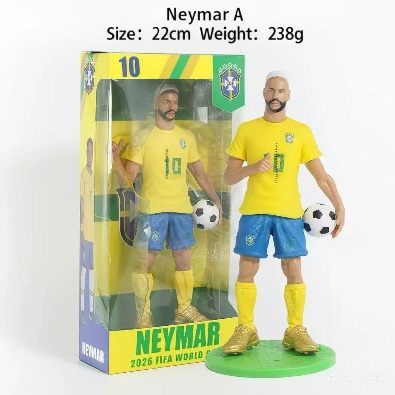 2026 World Cup Soccer Stars Action Figures - 22CM Messi, Ronaldo, Mbappe, Yamal - Collectible Football Player Model Toys, Premium Ornaments for Home Display & Kids Gifts