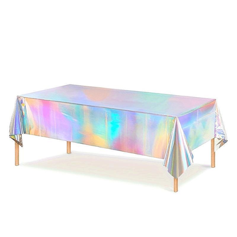 Rainbow Tablecloth Set, Disposable Rectangular Table Cover, Birthday Party Decorations, Bachelor Party Supplies, Wedding Decoration
