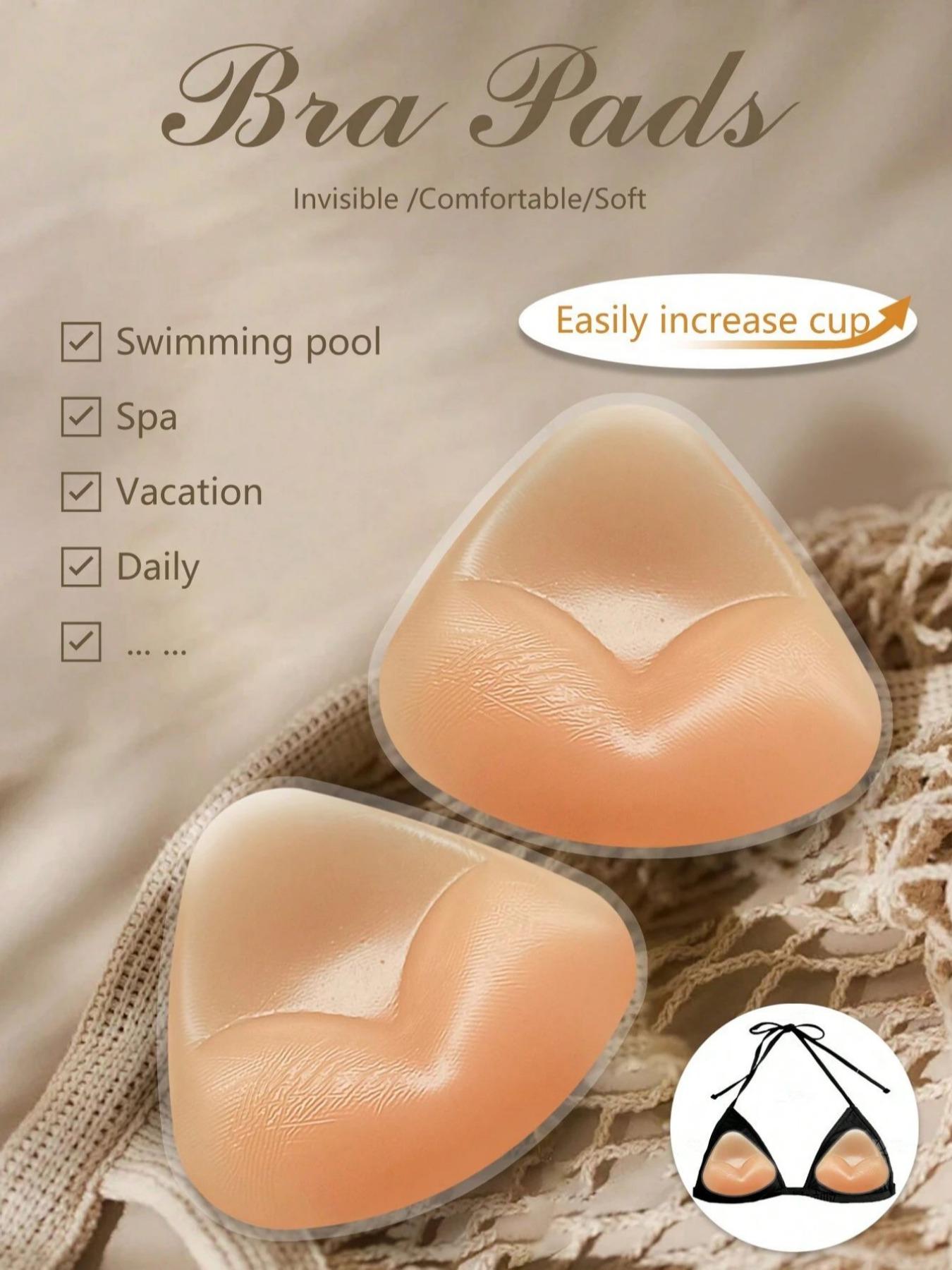 Triangular Bikini Silicone Inserts, Thick Transparent Push Up Bra Pads for Women, Enhances Volume and Comfort All Seasons, Underwear