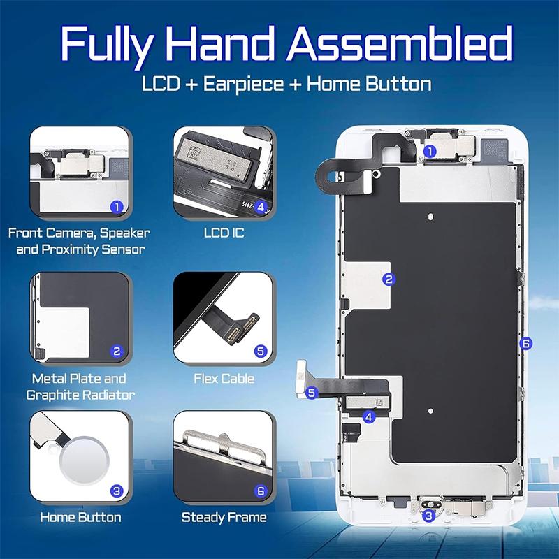 for iPhone 8 8Plus  Generation Screen Replacement , LCD Display Touch Frame Digitizer Full Assembly Repair Tool Kits