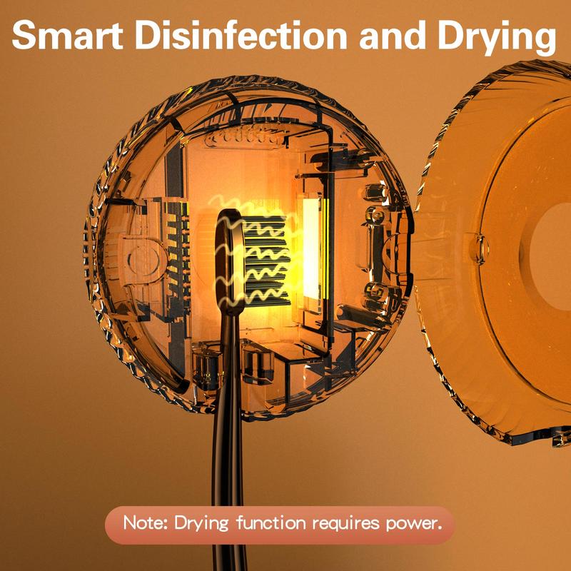 iHave Toothbrush Sanitizer – Wall-Mounted UV Toothbrush Holders for Bathrooms, Stylish Bathroom Accessories and Bathroom Decor for Home & RV, Travel Essentials, Cool Gadgets Black