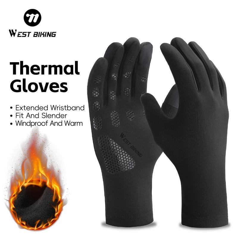 WEST BIKING Winter Gloves.Highly Elastic Soft And Skin Friendly Outdoor Sports Gloves,Touch Screen Windproof Thermal Gloves,Full Finger Anti Slip Design for Ski Scooter Motorcycle Bike Cycling